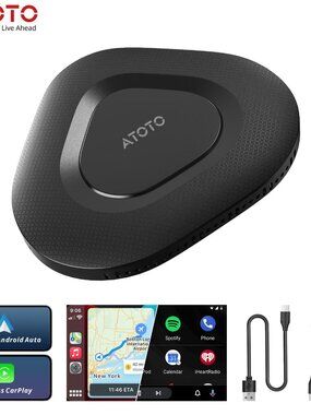 ATOTO AD3 Plus AI BOX Wireless CarPlay/Android Auto Adapter Multimedia Converter